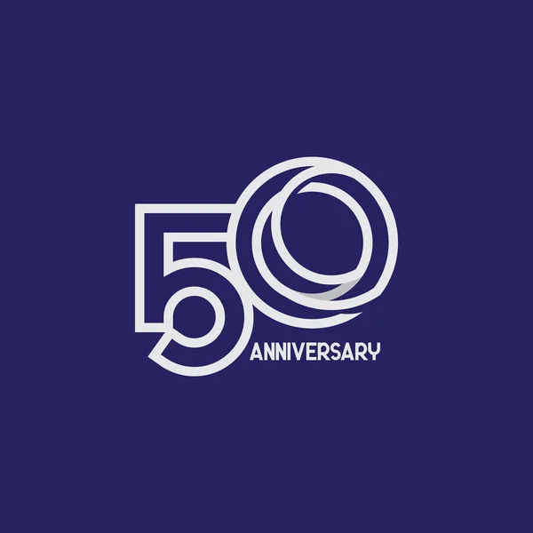 50 Años Celebración del Aniversario Su Empresa Vector Plantilla Diseño Ilustración — Archivo Imágenes Vectoriales