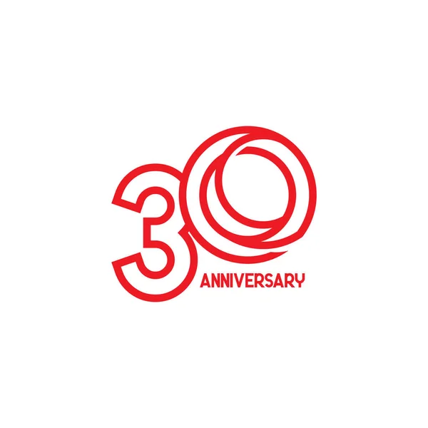 30 anni di celebrazione anniversario la vostra azienda modello vettoriale Design Illustrazione — Vettoriale Stock