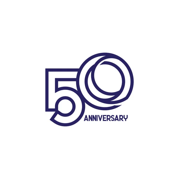 Célébration du 50e anniversaire de votre entreprise Illustration de conception de modèle vectoriel — Image vectorielle