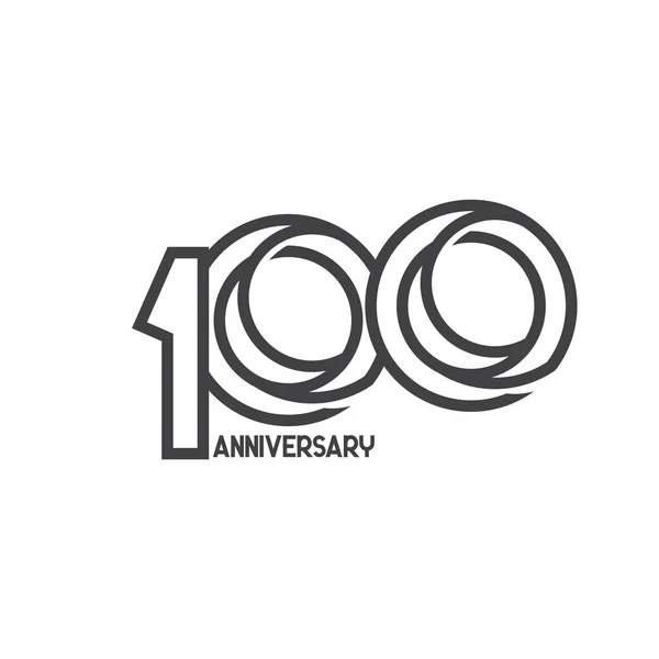 Celebração do aniversário de 100 anos Sua empresa Vector Template Design Illustration —  Vetores de Stock