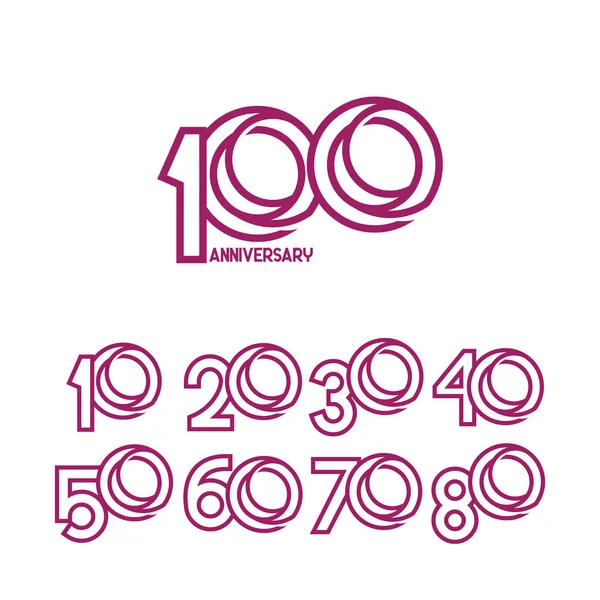 100-Jahr-Feier Ihres Unternehmens Vektor-Vorlage Design Illustration — Stockvektor