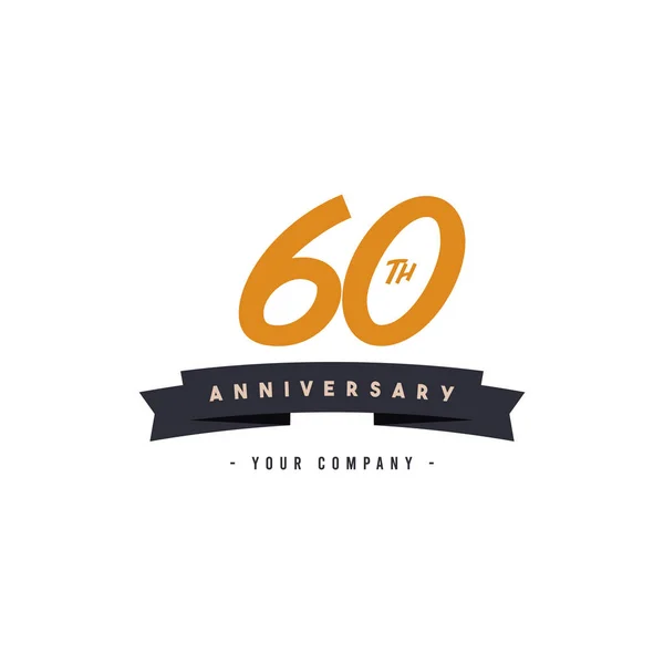 60 Years Anniversary Celebration Your Company Vector Template Design Illustration — Stock Vector