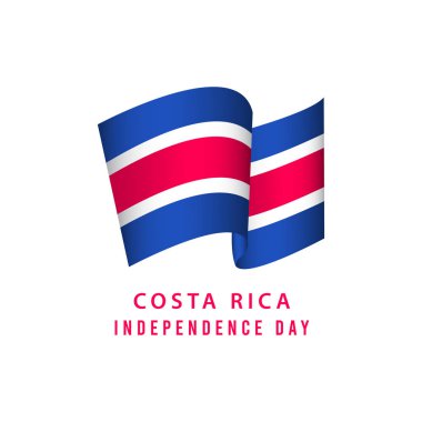 Mutlu Kosta Rika Bağımsızlık Günü Vektör Tasarım İllüstrasyon