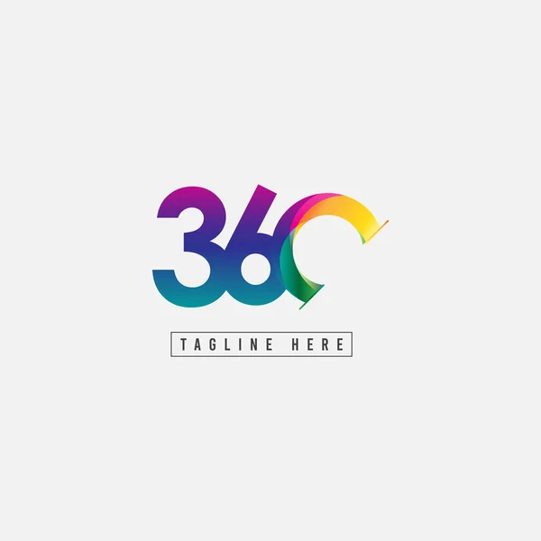 360 Logo Vektör Şablon tasarım İllüstrasyon