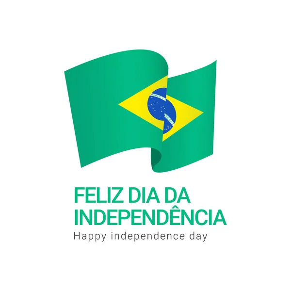 Feliz Día de la Independencia de Brasil Vector Plantilla Diseño Ilustración — Vector de stock