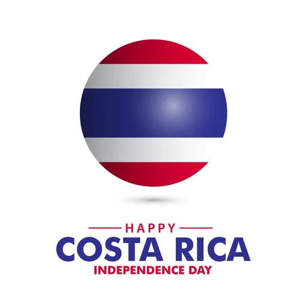 Happy Costa Ricová den nezávislosti návrh šablony ilustrace obrázek — Stockový vektor