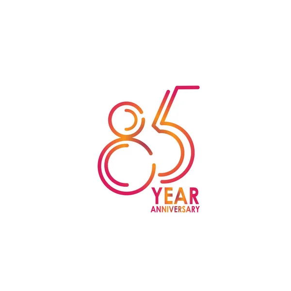 85 Year Anniversary Celebration Vector Template Design Illustration — Stock Vector