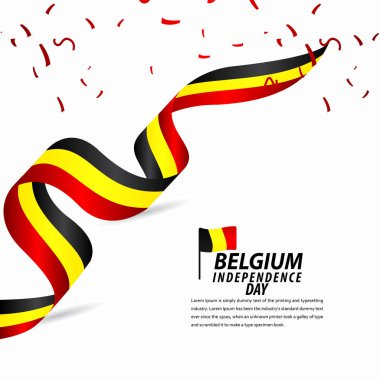 Belgium Independence Day Celebration Vector Template Design Illustration clipart