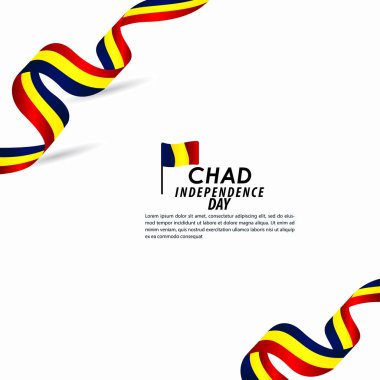 Çad Bağımsızlık Günü Kutlama Vektör Şablontasarım İllüstrasyon