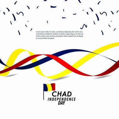 Çad Bağımsızlık Günü Kutlama Vektör Şablontasarım İllüstrasyon