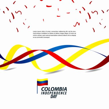 Colombia Independence Day Celebration Vector Template Design Illustration clipart