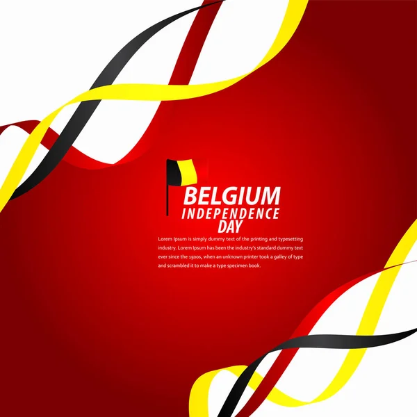 Belgique Modèle vectoriel de célébration de la fête de l'indépendance Illustration de conception — Image vectorielle