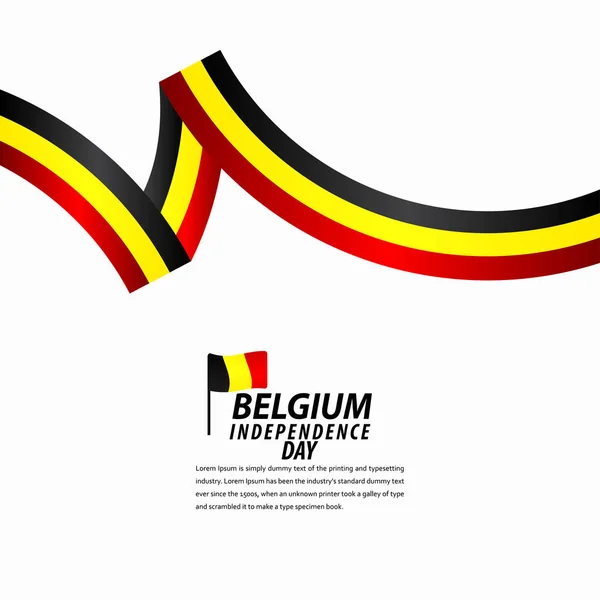 Belgique Modèle vectoriel de célébration de la fête de l'indépendance Illustration de conception — Image vectorielle