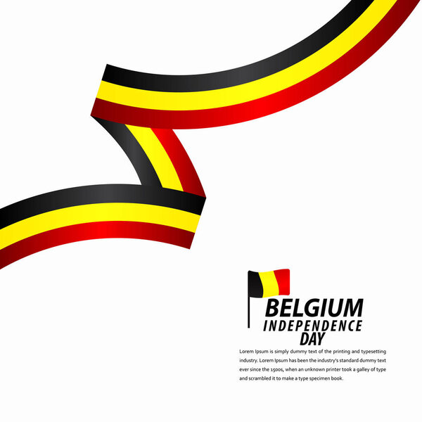 Иллюстрация векторного шаблона празднования Дня независимости Бельгии
