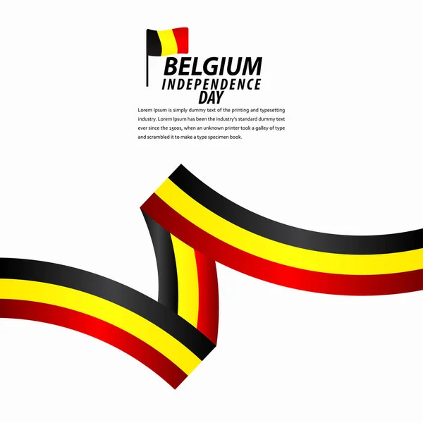 Belgique Modèle vectoriel de célébration de la fête de l'indépendance Illustration de conception — Image vectorielle