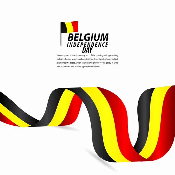 Belgien självständighetsdagen firande vektor mall design illustration — Stock vektor