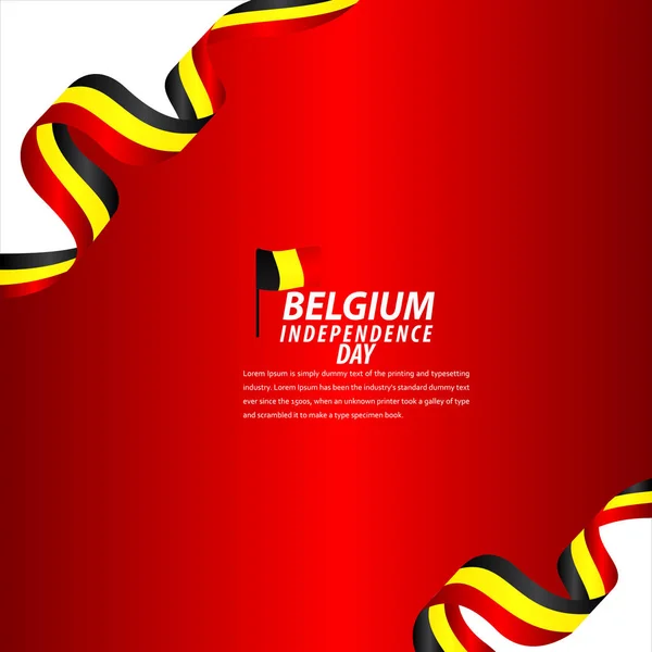 Belgique Modèle vectoriel de célébration de la fête de l'indépendance Illustration de conception — Image vectorielle