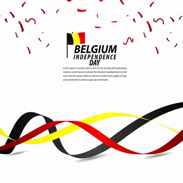 Belgique Modèle vectoriel de célébration de la fête de l'indépendance Illustration de conception — Image vectorielle