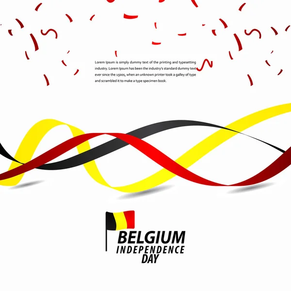 Belgien självständighetsdagen firande vektor mall design illustration — Stock vektor