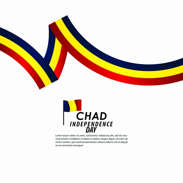 Modèle vectoriel de célébration de la fête de l'indépendance du Tchad Illustration de conception — Image vectorielle