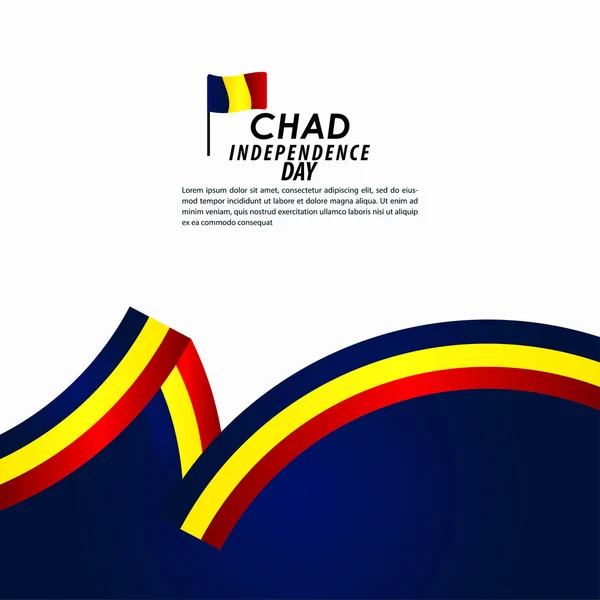 Modèle vectoriel de célébration de la fête de l'indépendance du Tchad Illustration de conception — Image vectorielle