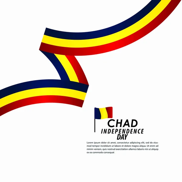 Modèle vectoriel de célébration de la fête de l'indépendance du Tchad Illustration de conception — Image vectorielle