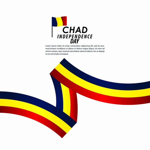 Modèle vectoriel de célébration de la fête de l'indépendance du Tchad Illustration de conception — Image vectorielle