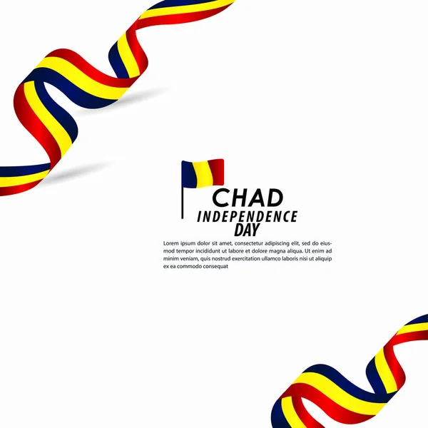 Modèle vectoriel de célébration de la fête de l'indépendance du Tchad Illustration de conception — Image vectorielle