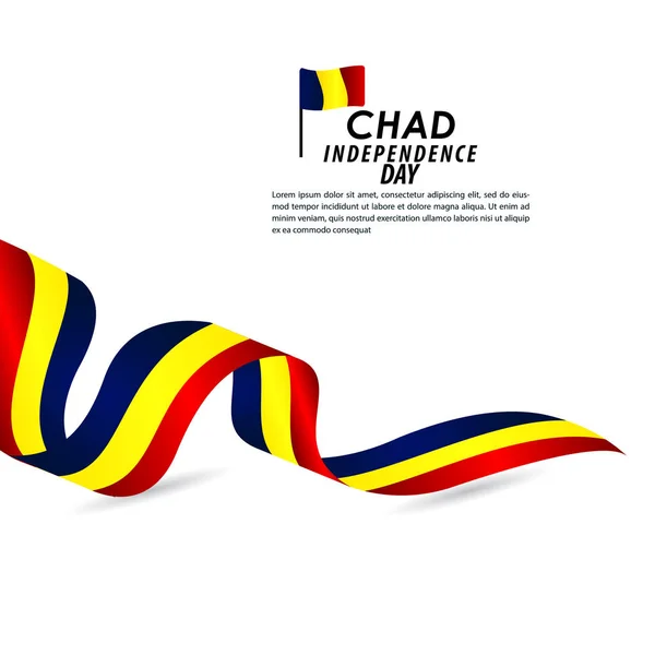 Modèle vectoriel de célébration de la fête de l'indépendance du Tchad Illustration de conception — Image vectorielle