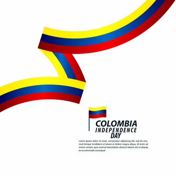 Modèle vectoriel de célébration de la fête de l'indépendance de la Colombie Illustration de conception — Image vectorielle