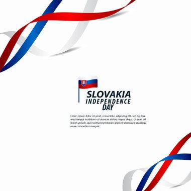 Slovakya Bağımsızlık Günü Kutlama Vektör Şablonu Tasarım İllüstrasyon
