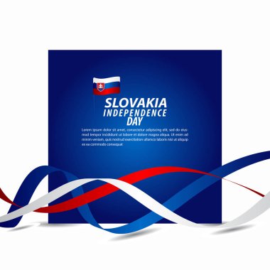 Slovakya Bağımsızlık Günü Kutlama Vektör Şablonu Tasarım İllüstrasyon