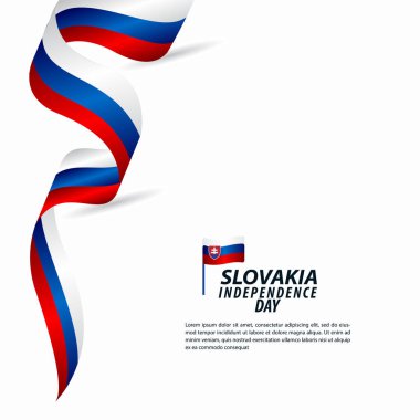 Slovakya Bağımsızlık Günü Kutlama Vektör Şablonu Tasarım İllüstrasyon
