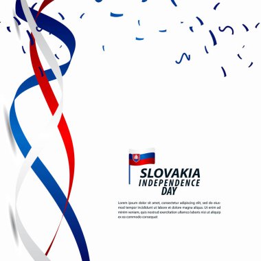 Slovakya Bağımsızlık Günü Kutlama Vektör Şablonu Tasarım İllüstrasyon