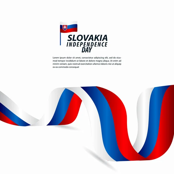 Slovaquie Independence Day Celebration Modèle vectoriel Illustration de conception — Image vectorielle
