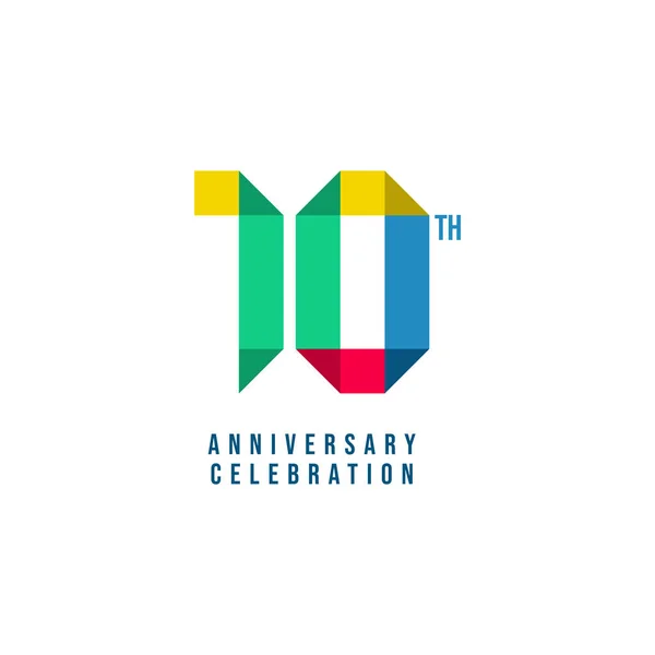 10 η Επέτειος Εορτασμός Διάνυσμα πρότυπο εικονογράφηση σχεδιασμού — Διανυσματικό Αρχείο
