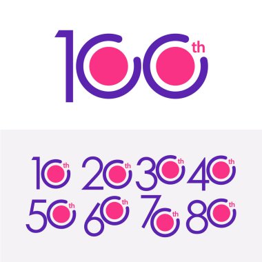 100. yıl dönümü kutlama Vektör Şablonu Tasarım Çizimi