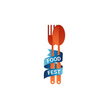 Gıda Festivali Logo Vektör Şablon tasarım İllüstrasyon