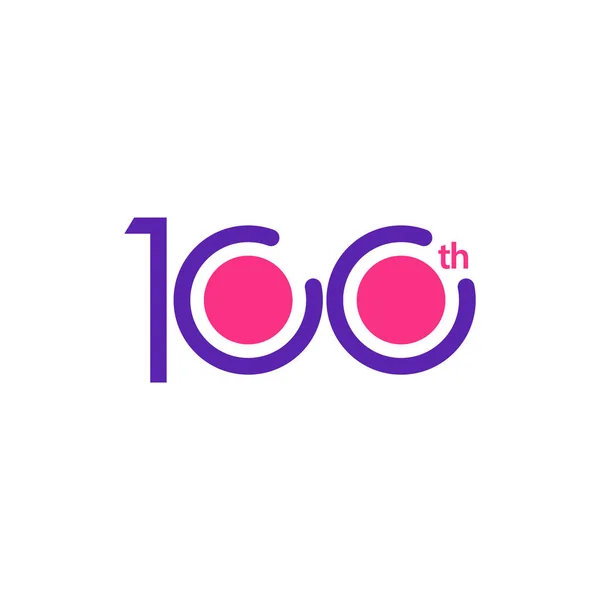 100 χρόνια επέτειο εορτασμού Διάνυσμα Πρότυπο Σχεδιασμός Εικονογράφηση — Διανυσματικό Αρχείο