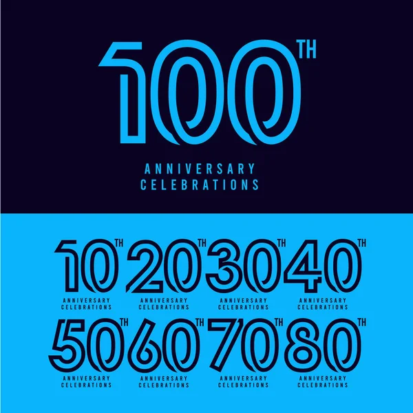 100 Th Aniversário Celebração Vector Modelo Design Ilustração — Vetor de Stock