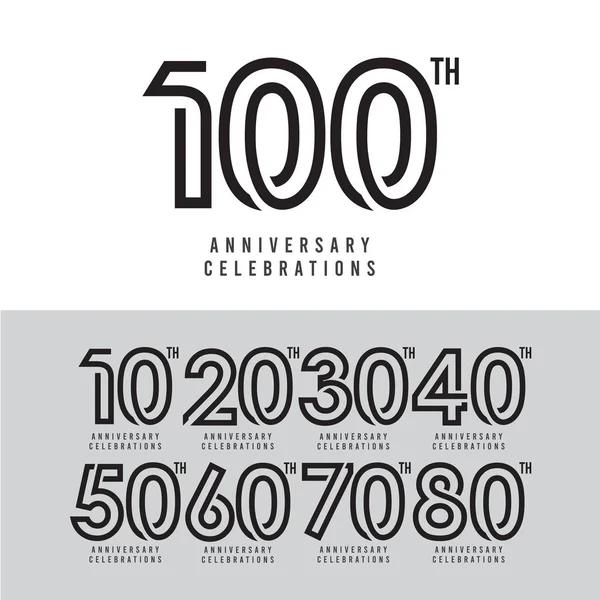 100-Jahr-Feier Vector Template Design Illustration — Stockvektor