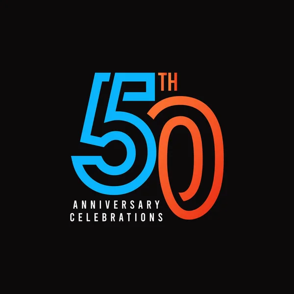 50 η Επέτειος Εορτασμός Διάνυσμα πρότυπο εικονογράφηση — Διανυσματικό Αρχείο