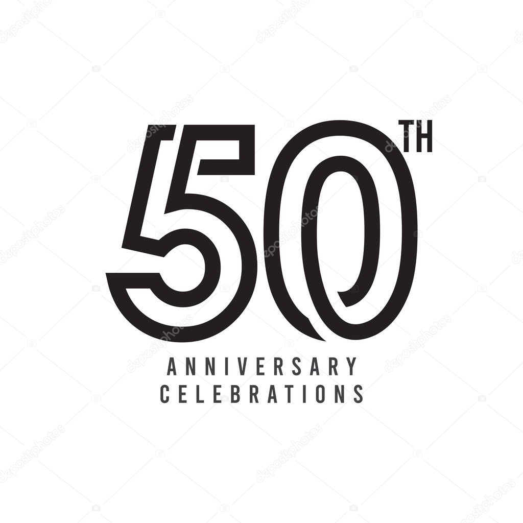 50 Th Anniversary Celebration Vector Template Design Illustration