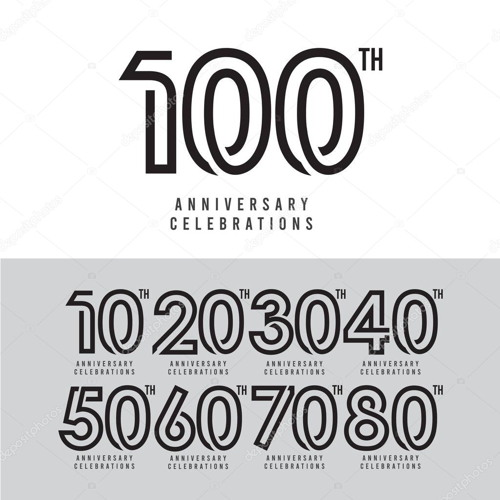 100 Th Anniversary Celebration Vector Template Design Illustration