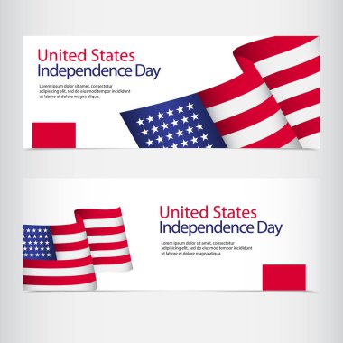 Amerika Birleşik Devletleri Bağımsızlık Günü Kutlama Vektör Şablontasarım İllüstrasyon