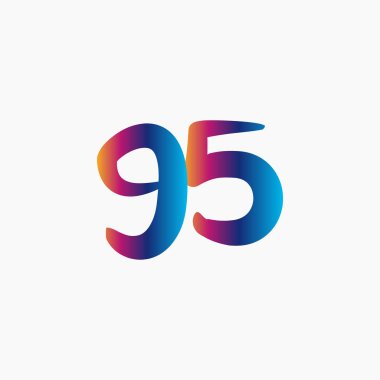 95 Yıl Yıldönümü Kutlama Vektör Şablon tasarım illustra