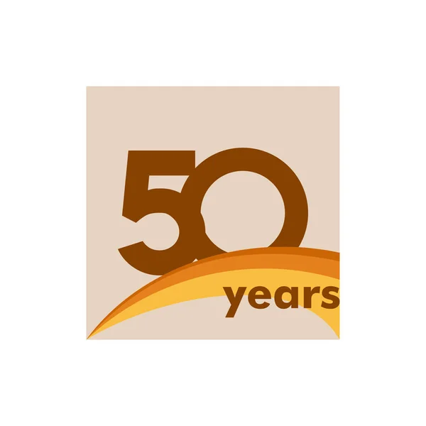 50 έτος επέτειος εορτασμός διάνυσμα πρότυπο σχεδιασμού περιπτωσιολογικές — Διανυσματικό Αρχείο