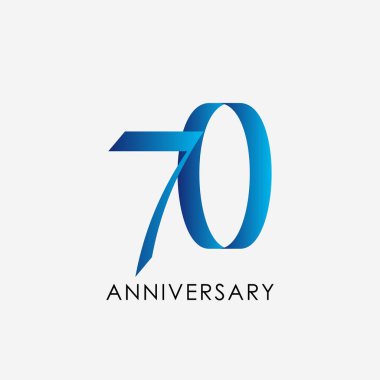 70 Yıl Yıldönümü Vektör Şablontasarım İllüstrasyon
