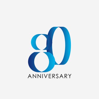 80 Yıl Yıldönümü Vektör Şablontasarım İllüstrasyon