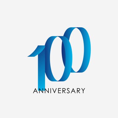 100 Yıl Dönümü Vektör Şablonu Tasarım İllüstrasyon